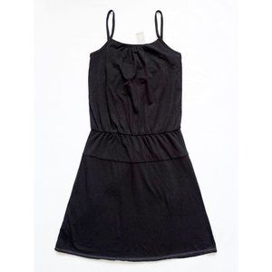 NEW WITH TAG AMERICAN EAGLE Adjustable Strap Elastic Waist Tiered Black Dress XS